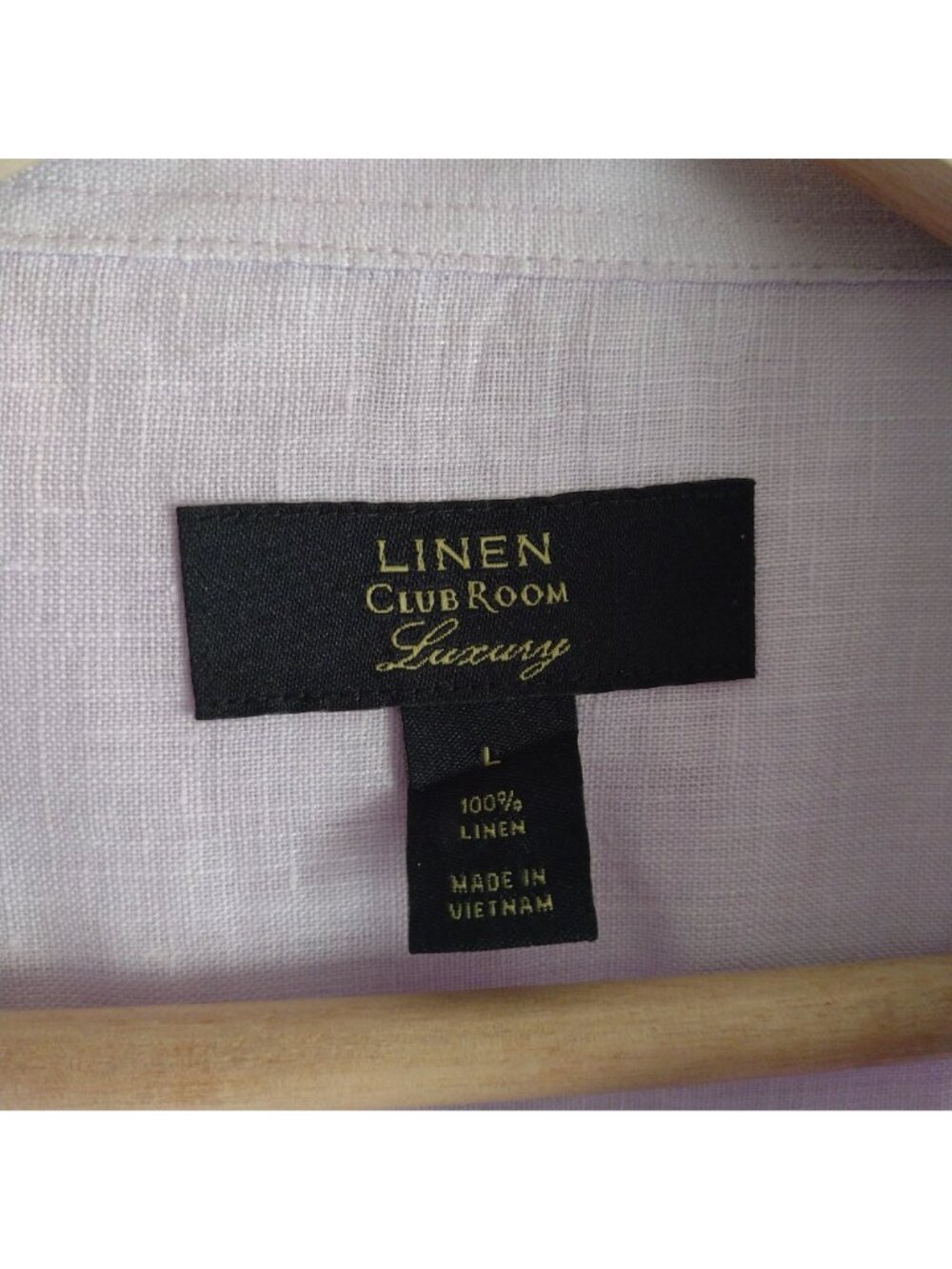 Club Room Mens Linen Shirt L Relaxed FIt Lavender Purple Preppy Dress Top - Picture 2 of 10